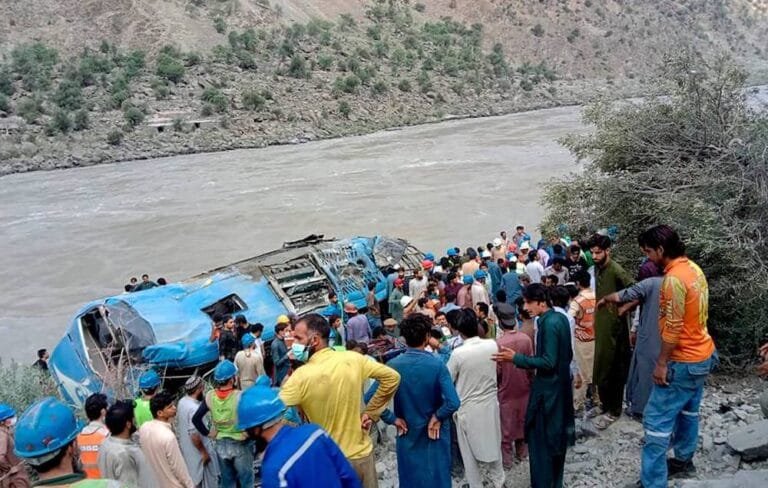 Bus Crash in Upper Kohistan : At least 13 killed including Chinese Engineers