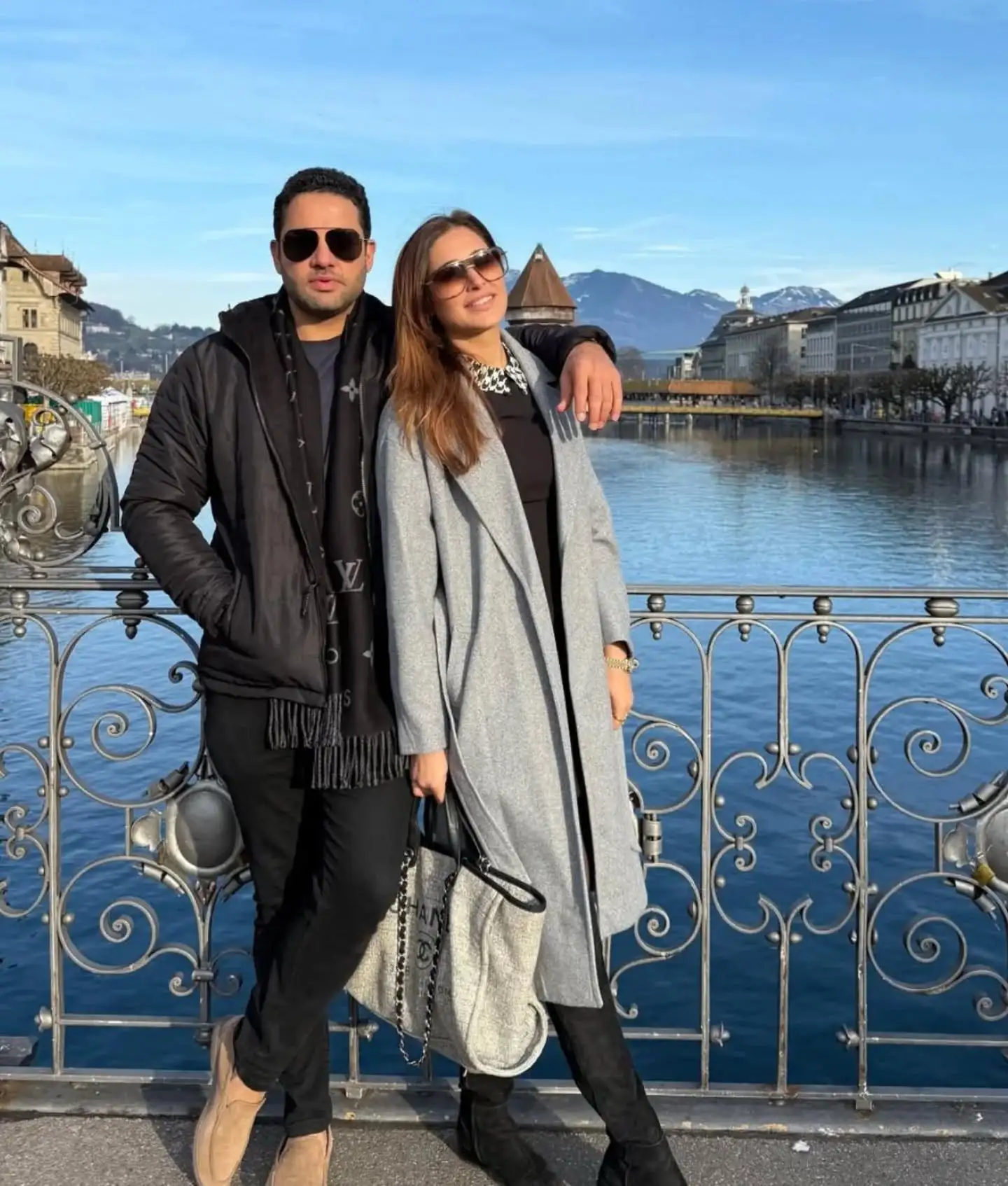 Tony Beig and Nargis Fakhri