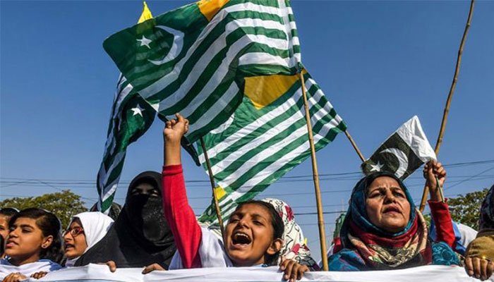 File Photo: Children and Women protest against Indian atrocities in Kashmir