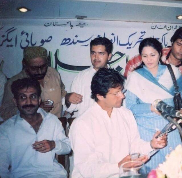 Naureen Farooq Khan with PTI Founder Imran Khan during the early days of formation of PTI